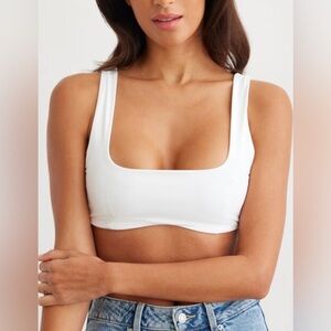 Dynamite Alani Sculpt Micro Bra Top - Ivory